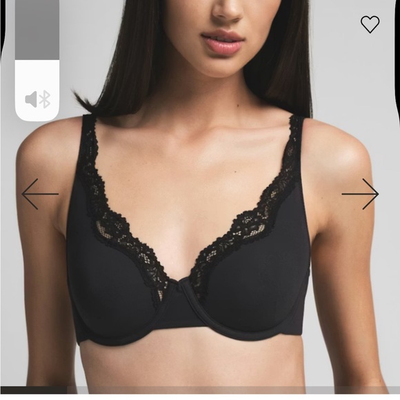 SKIMS Black Lace Trim Bra - Picture 2 of 5